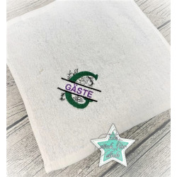 Stickdatei - Doodle Blumen Alphabet Monogram geteilt "G"